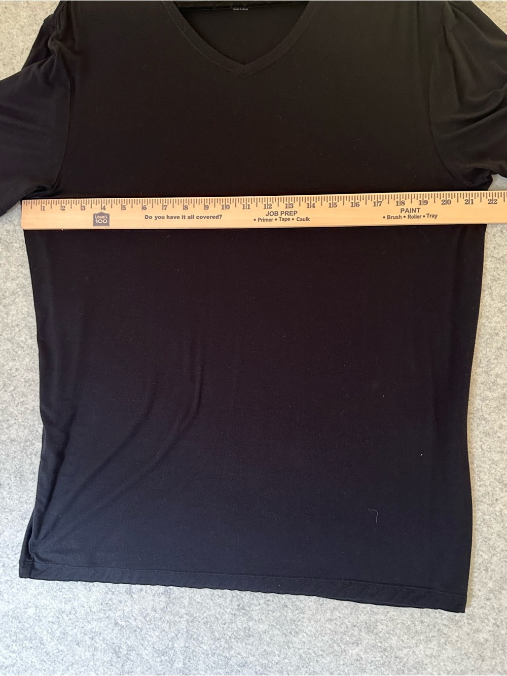 David Archy Men’s Bamboo V-Neck Short Sleeve Tee - Black - Picture 4 of 5